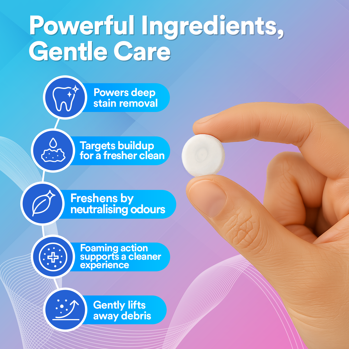 Ultrasonic Denture Cleaning Tablets (Pack of 60)