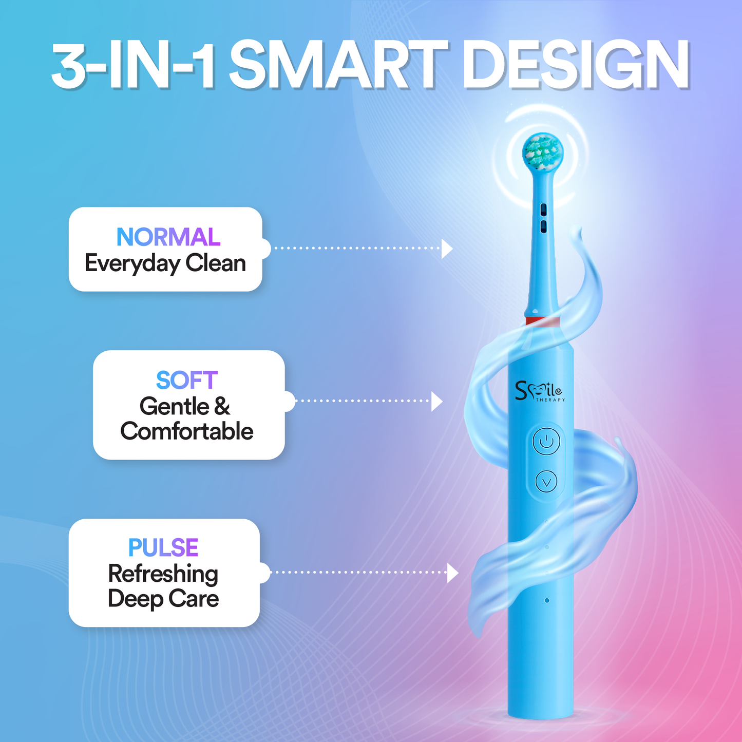 Oscillating 3-In-1 Kids Electric Toothbrush - Heads