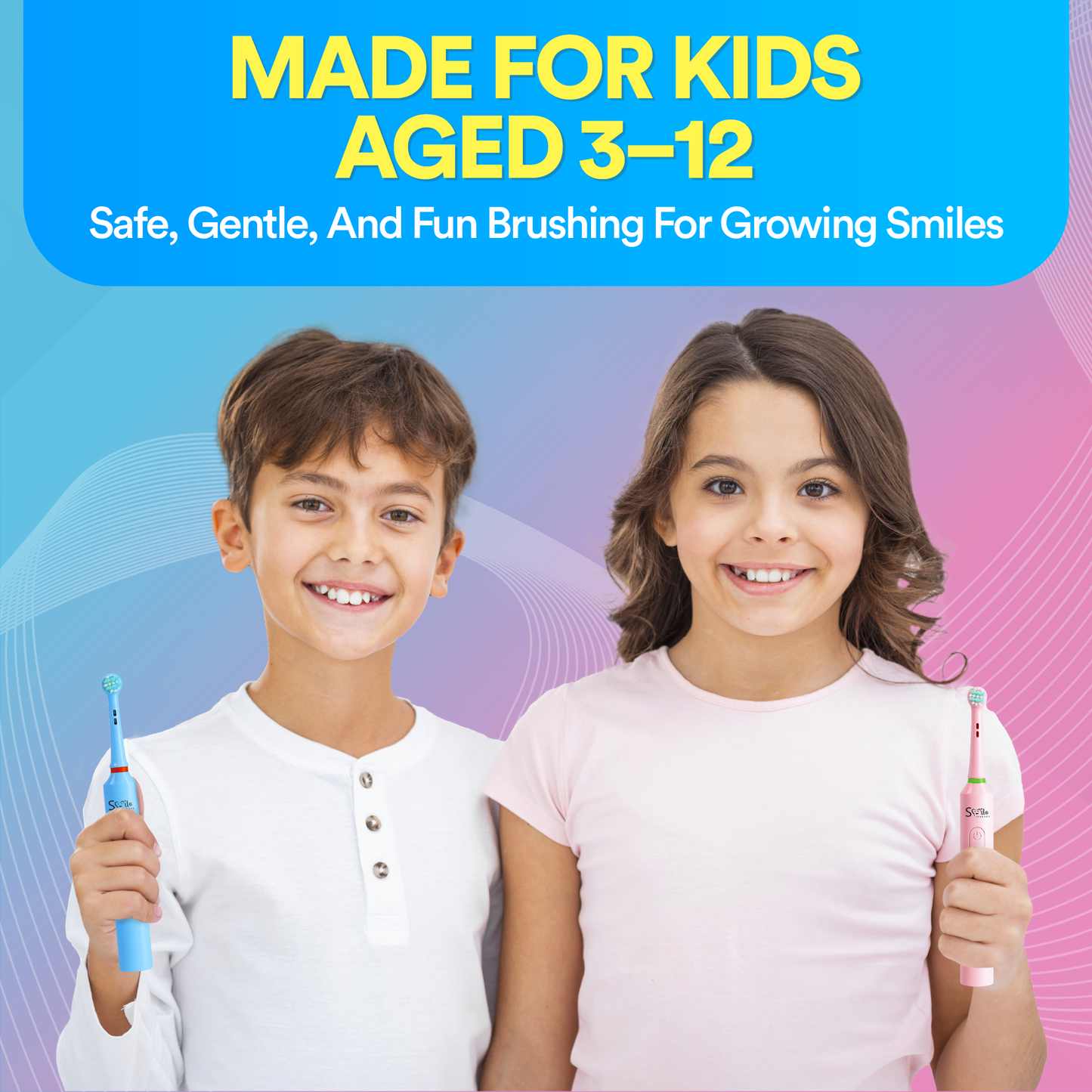 Oscillating 3-in-1 Kids Electric Toothbrush