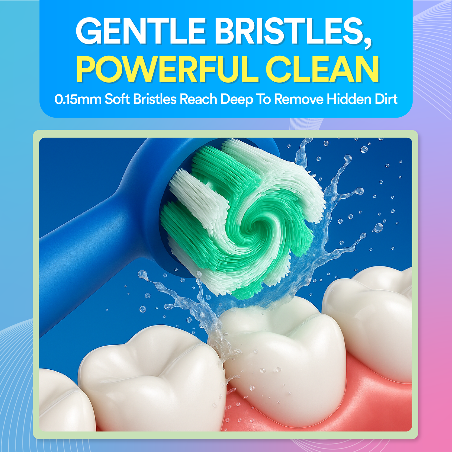 Oscillating 3-In-1 Kids Electric Toothbrush - Heads