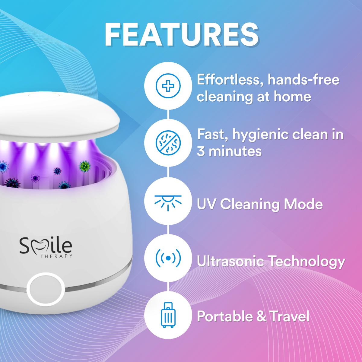 Ultrasonic Dental Cleaning Pod With UV Sterilisation