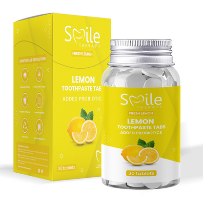Toothpaste Tablets - (30 Per Pack) | Smile Therapy - Lemon