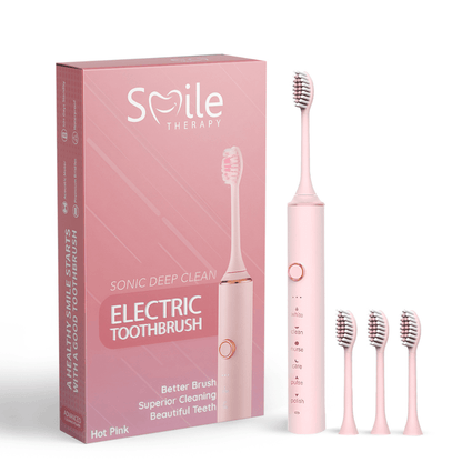 Smile Therapy - 6 in 1 Sonic Deep Clean Electric Toothbrush - Pink