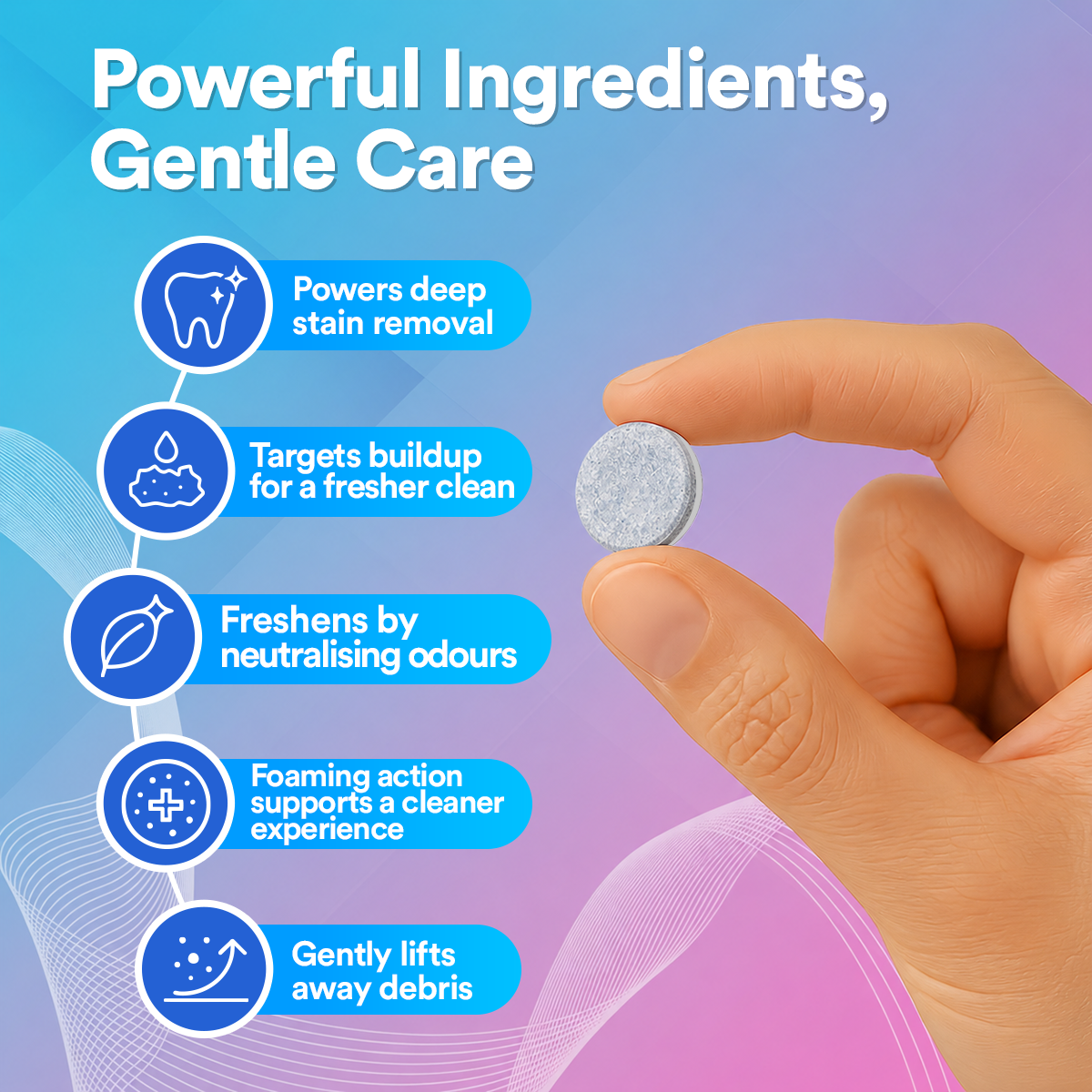 Ultrasonic Denture Cleaning Tablets (Pack of 60)