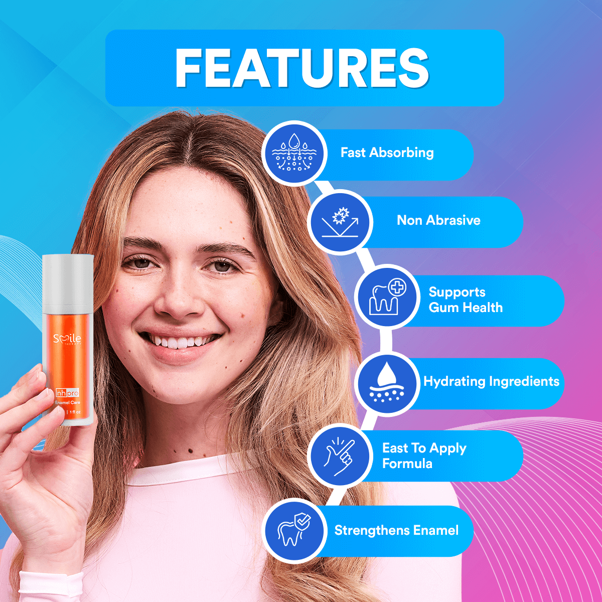 Advanced Enamel Care Serum: Strengthen & Restore Tooth Enamel, Anti-Sensitivity, Fluoride-Free Formula for Daily Use DP7