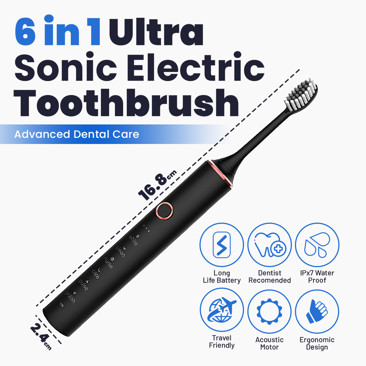 6 in 1 Sonic Electric Toothbrush DP3
